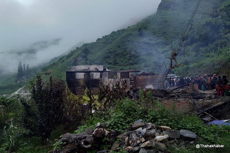 मुगुमा जलाइयो वडा कार्यालय, दुई पसल र पाँच घर पनि जले