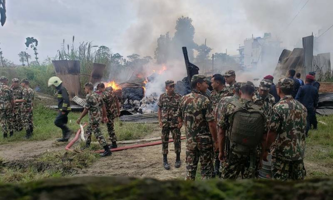 बालकोटको कपडा उद्योगमा भीषण आगलागी