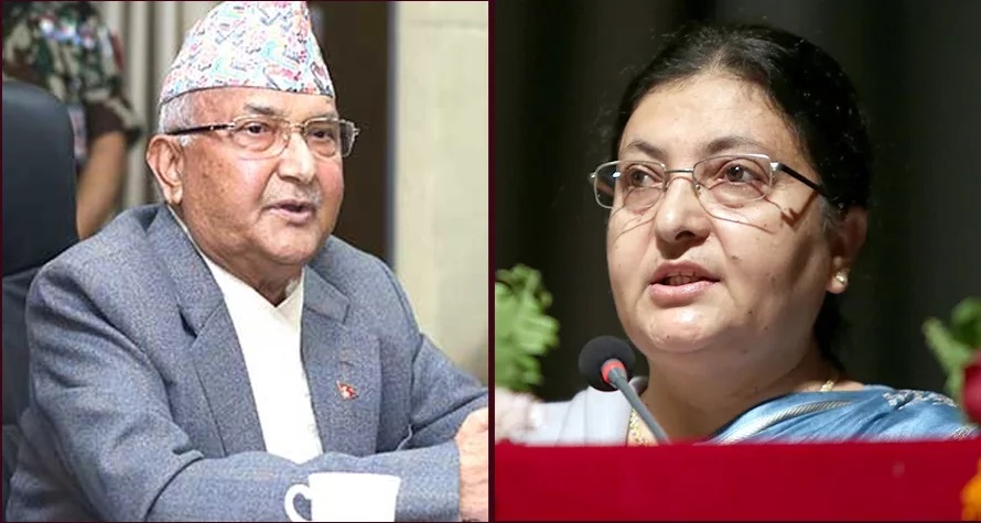 मन्त्रिपरिषद बैठकअघि प्रधानमन्त्रीद्धारा राष्ट्रपतिसँग भेटवार्ता