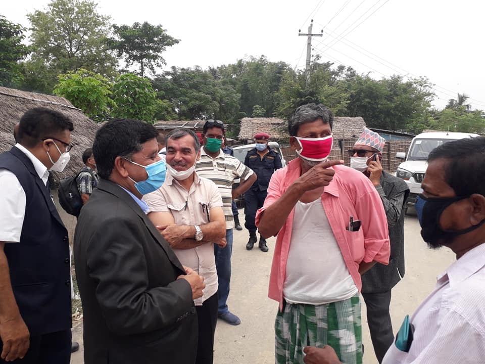मन्त्री घिमिरेद्वारा रतुवामाइका क्वारेन्टाइन निरीक्षण  