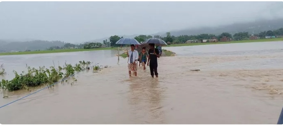 बाँकेमा कोरोनासंगै बाढीको कहर
