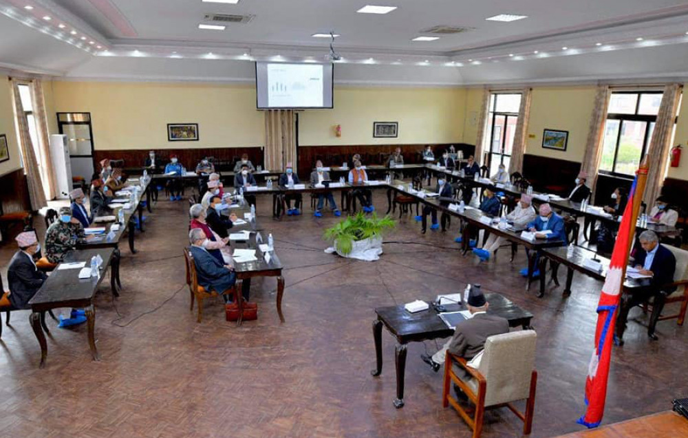 राष्ट्रिय विपद् व्यवस्थापन परिषद्को बैठक बालुवाटारमा