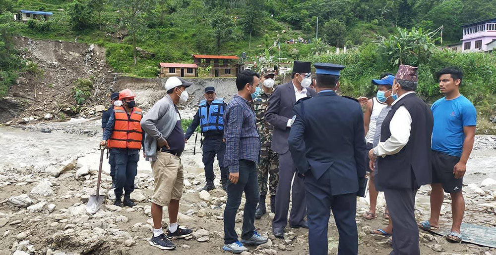 सभामुख सापकोटा बाढी प्रभावित क्षेत्रमा