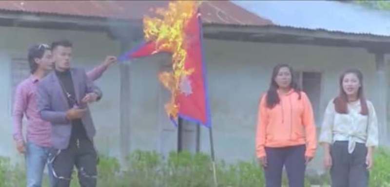 राष्ट्रिय झण्डा जलाउने तामाङसहित ९ जना पक्राउ