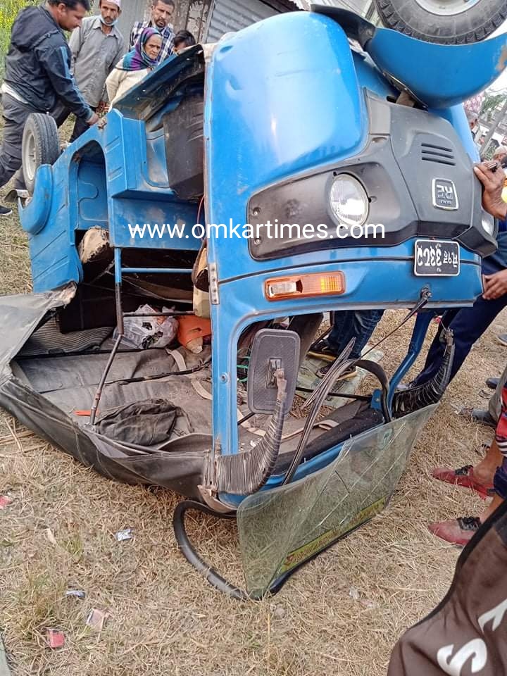 गौरादहमा अटो दुर्घटना हुदा चार वर्षीय बालक घाइते