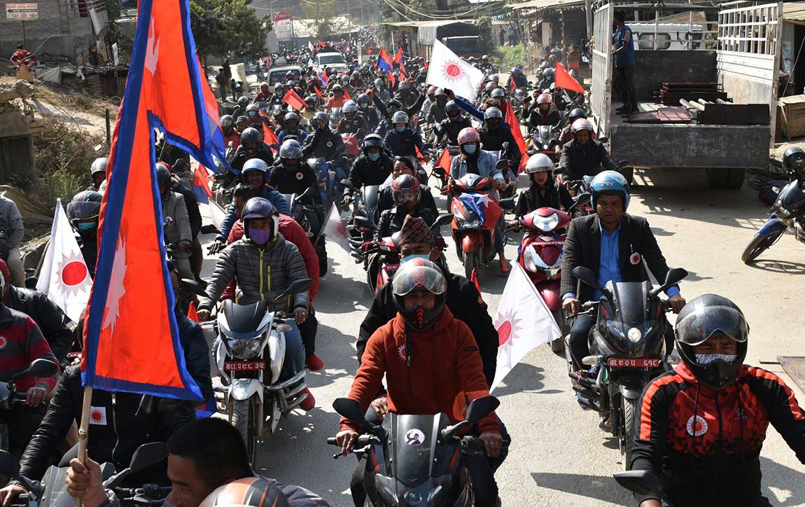 नेकपा ओली समूहको मोटरसाइकल र्‍याली आज