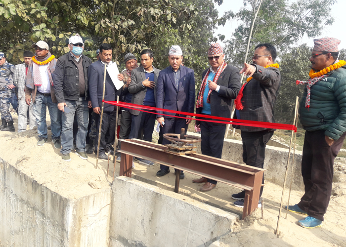 झापाको गौरीगंज –६ स्थित तल्लो रामचन्द्र सिंचाई आयोजनाको उद्घाटन