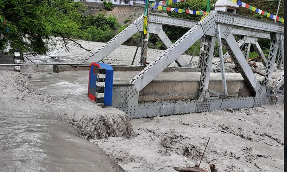 मर्स्याङ्दी नदीले सतर्कता तह पार गर्यो