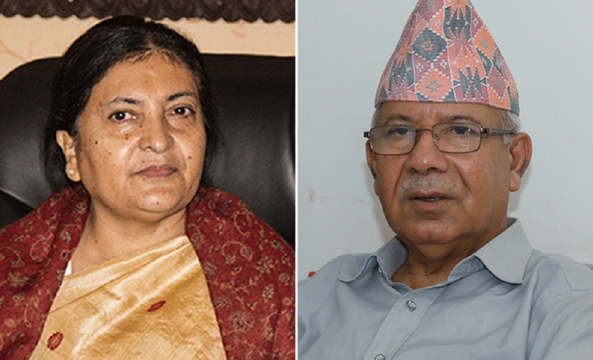 एमाले विभाजन रोक्न राष्ट्रपति फेरि सक्रिय