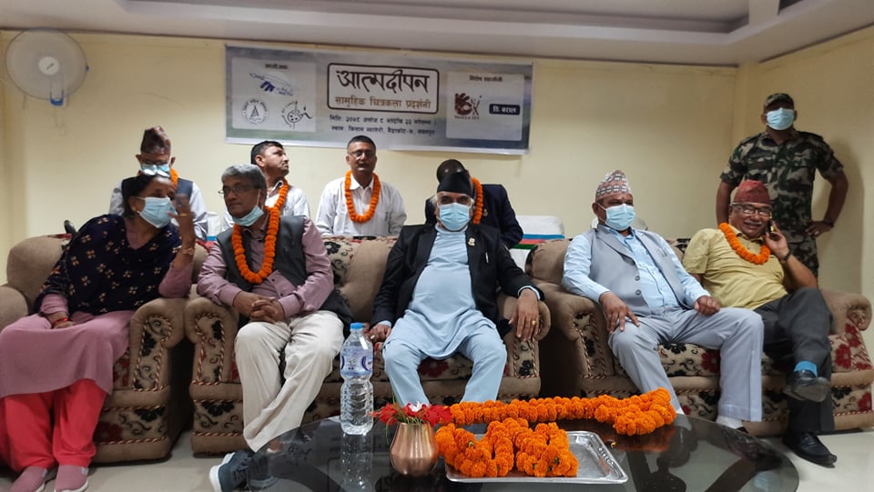 नवलपुरको गैडाकोट–४ किसान आर्ट ग्यालरीमा आत्मदीपन सामूहिक चित्रकला प्रर्दशनी सुरु
