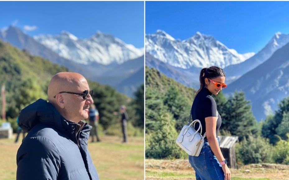 बलिउड फिल्म ‘उचाइ’को छायांकन नाम्चेमा हुँदै, अनुपम र परिणितीले गरे सगरमाथा सौन्दर्यको प्रशंसा
