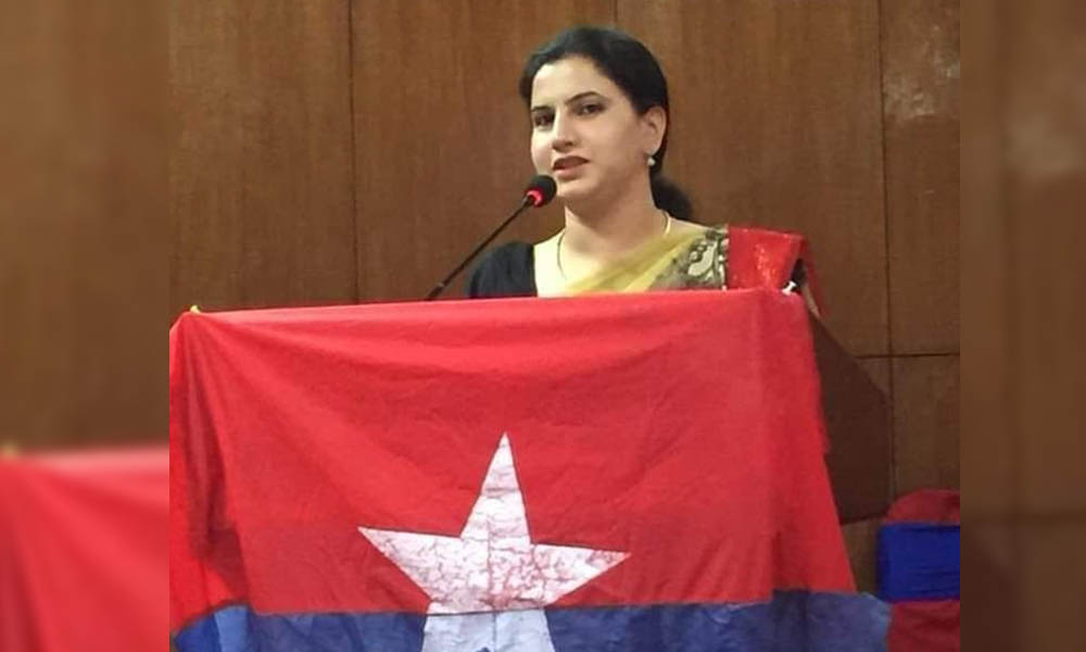 नेकपा एसनिकट युवा संघकी वरिष्ठ उपाध्यक्ष क्रान्ती एमालेमै फर्किइन्