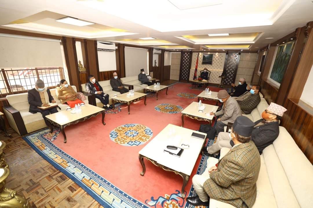 उच्चस्तरीय राजनीतिक समन्वय समितिको बैठक बालुवाटारमा