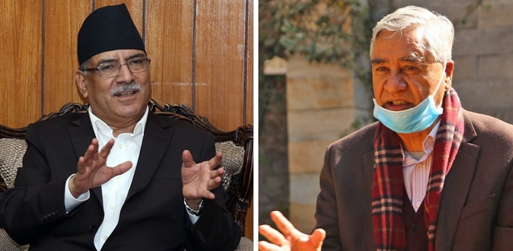 स्थानीय तह निर्वाचन लगाएतका बिषयमा देउवा र प्रचण्डबीच छलफल