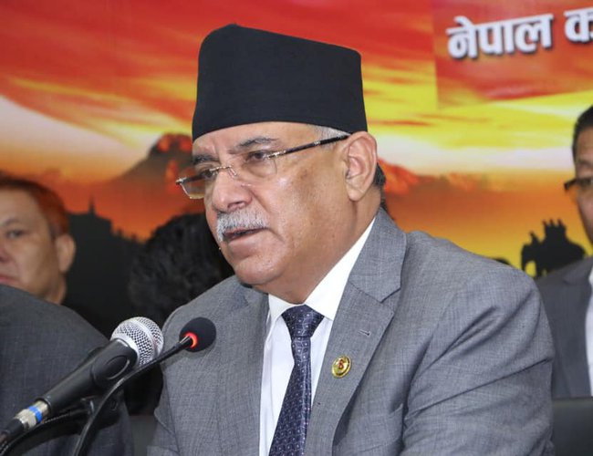 पार्टी बैठकमा प्रचण्डले भने : एमालेसँग गठबन्धन हुँदैन