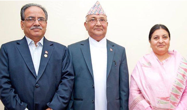 राष्ट्रपतिको भूमिकालाई लिएर घोचपेचमा ओली-प्रचण्ड